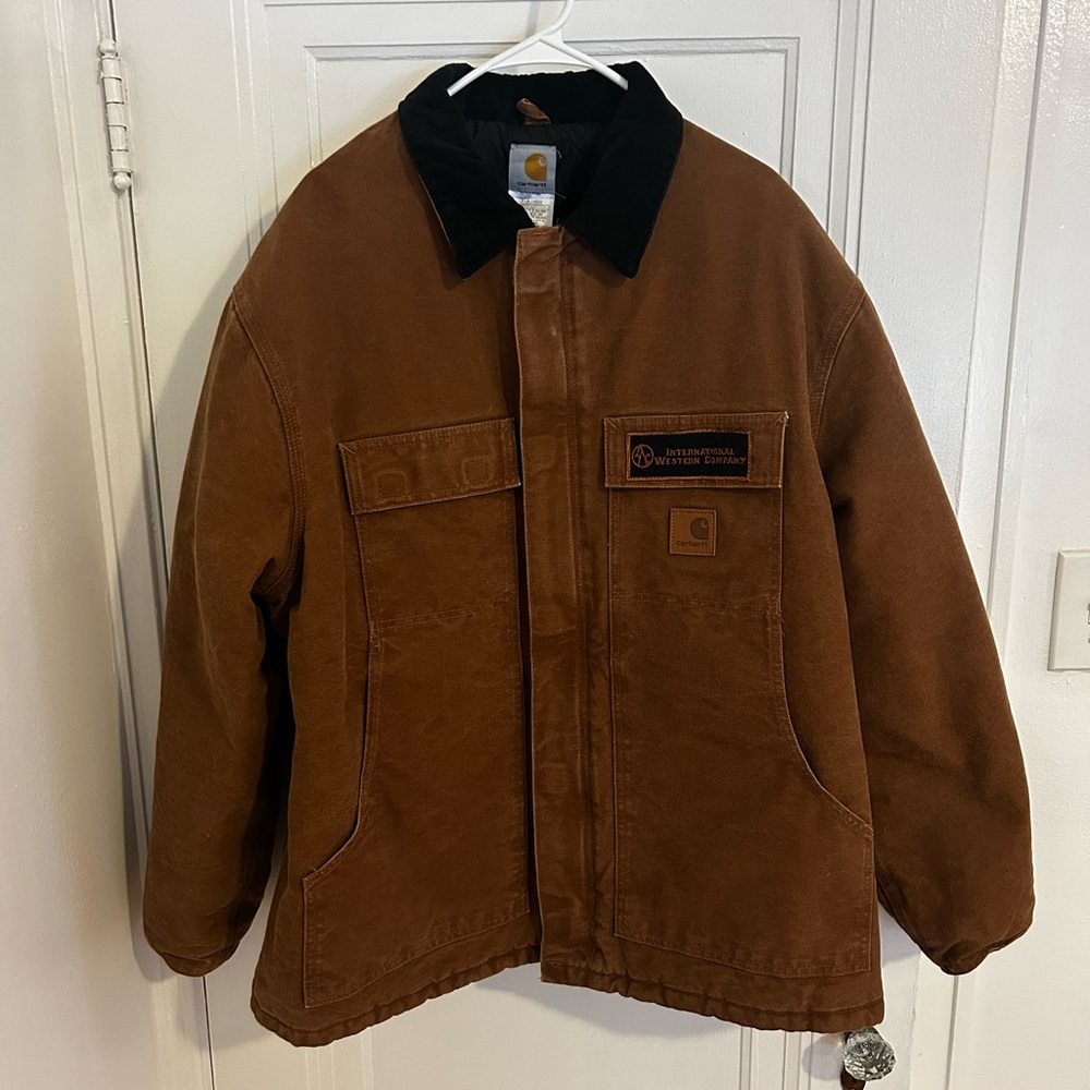 Carhartt Brown Jacket with Black Collar